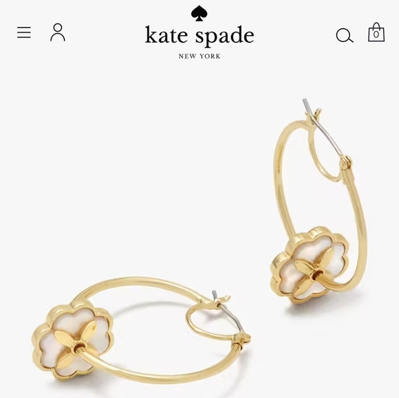 kate spade Jewelry - NWT Kate Spade Heritage Bloom Hoop Earrings